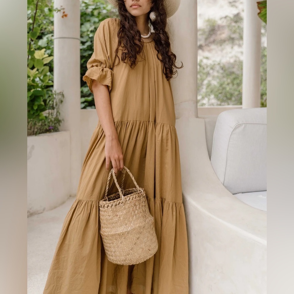 Daughters of India Sahana Maxi Dress Gown XS Pockets